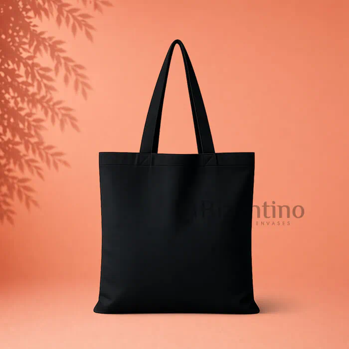Bolsa de Algodón Negra 42x38