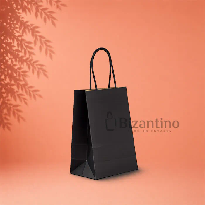 Bolsa kraft Negro 14x20x8