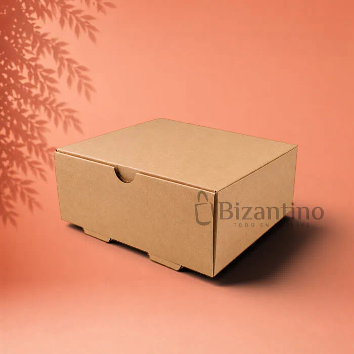 Caja kraft sin ventana 14x12x5.5 cm.
