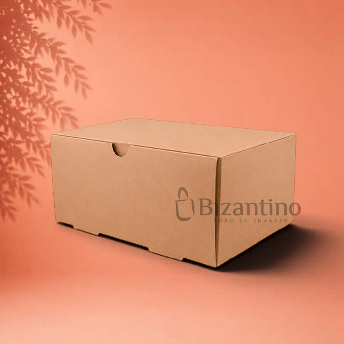 Caja kraft sin ventana 14x14x8 cm.