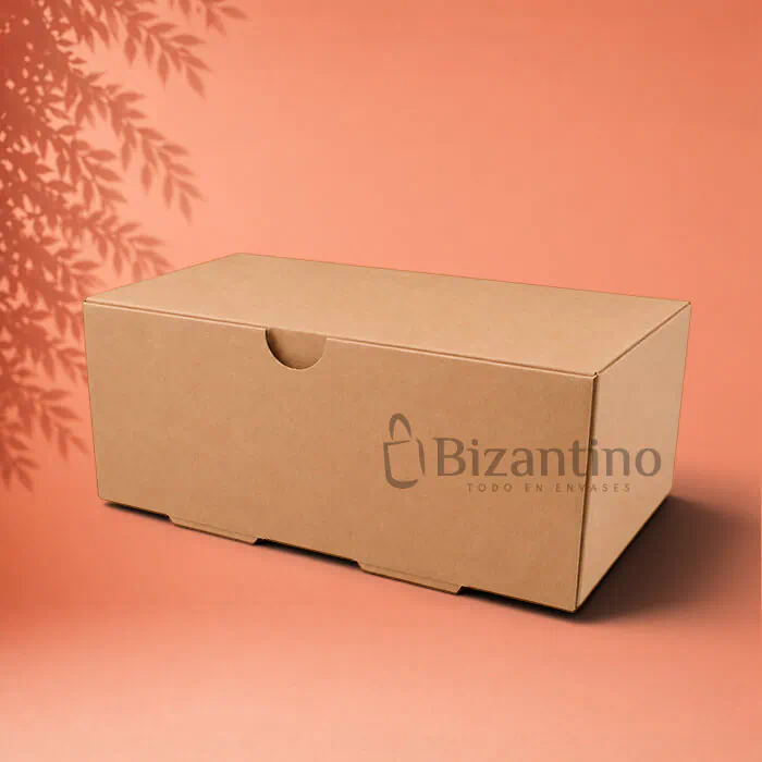 Caja kraft sin ventana 24.5x14x8.5 cm.